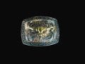 Gold/Silver Floral Long Horn Belt Buckle