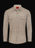 Men's Western Pearl Snap Print Shirt