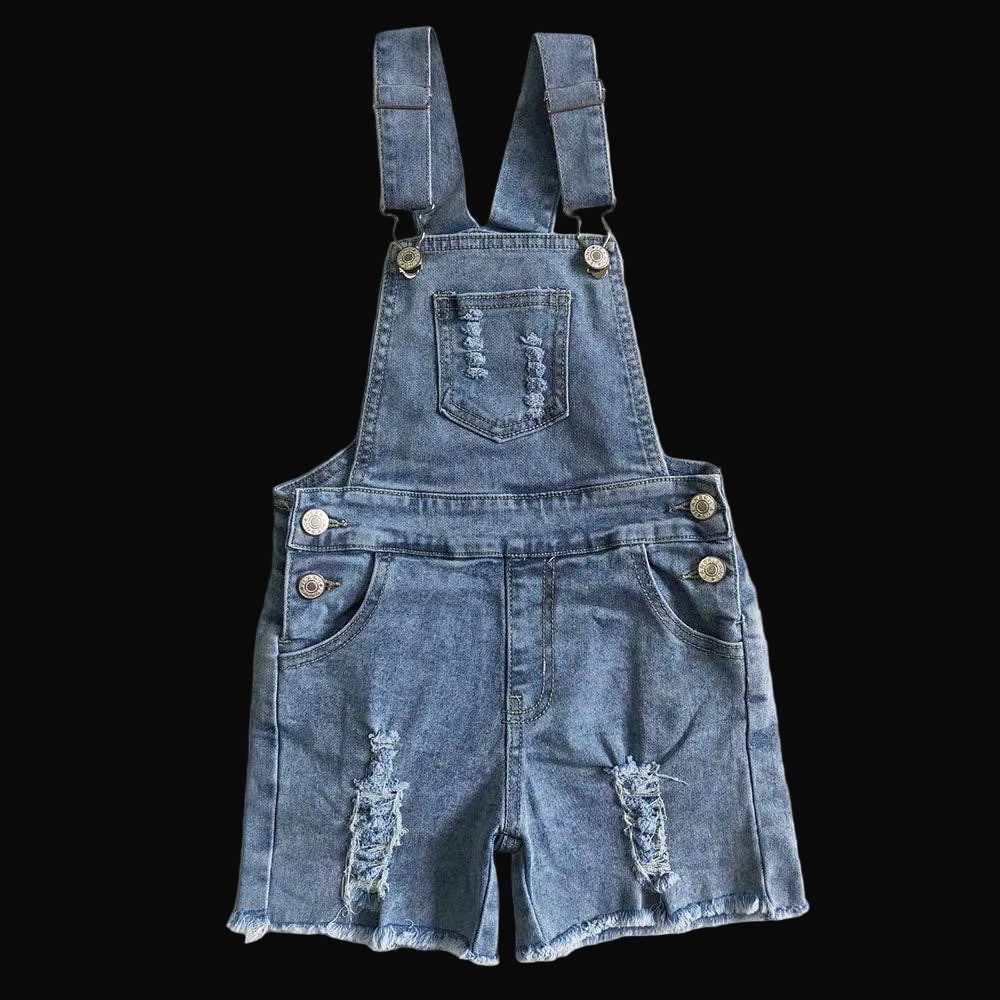 Aier Wholesale Kids Western Baby Denim Shorts Overall Jumpsuits