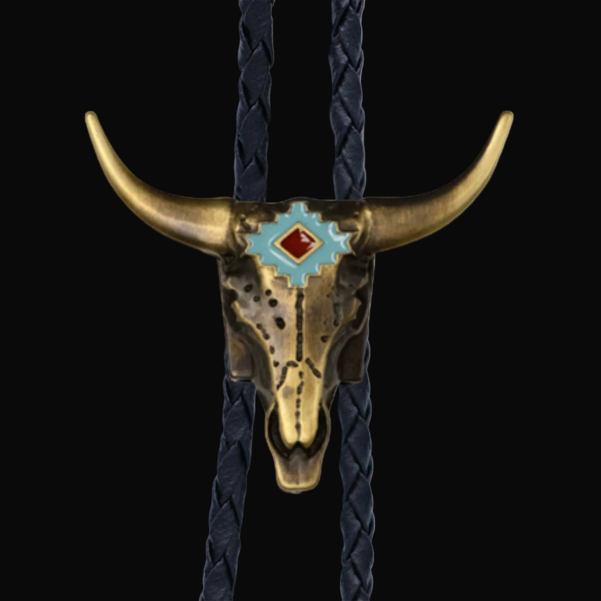 Longhorn Vintage Brass Bolo Tie
