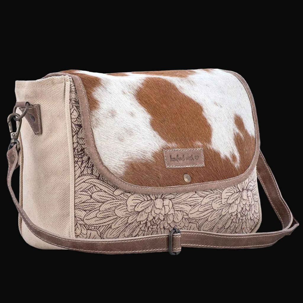 Canvas Leather & Cowhide Women's Crossbody - Rustic Floral