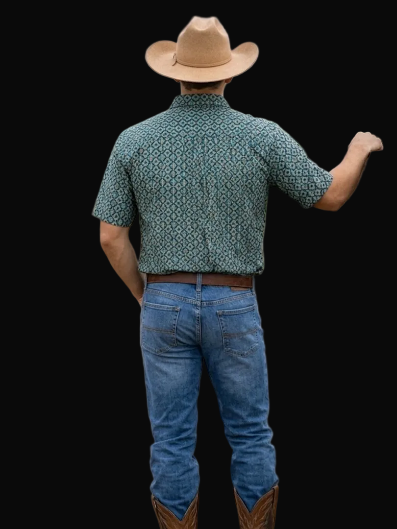 MontanaCo Mens Western Knit Polo with Snaps