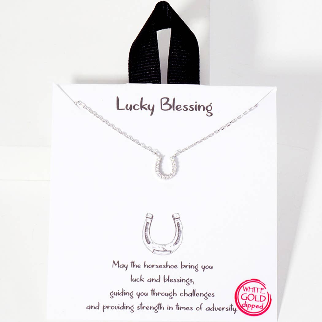 Horseshoe Pendant Silver Necklace