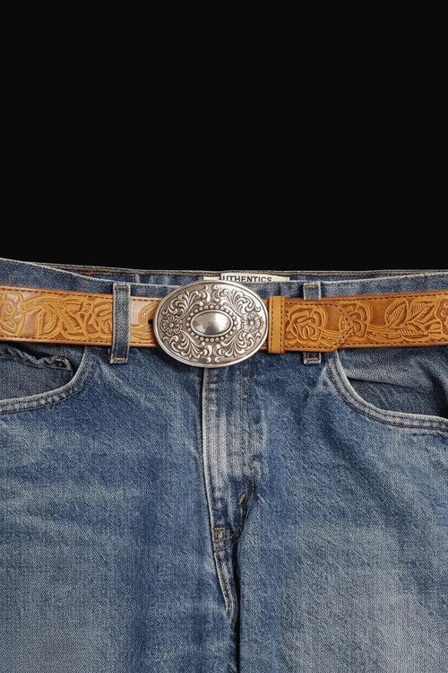 Buckle: Quality Western-Inspired Floral Etched Buckle