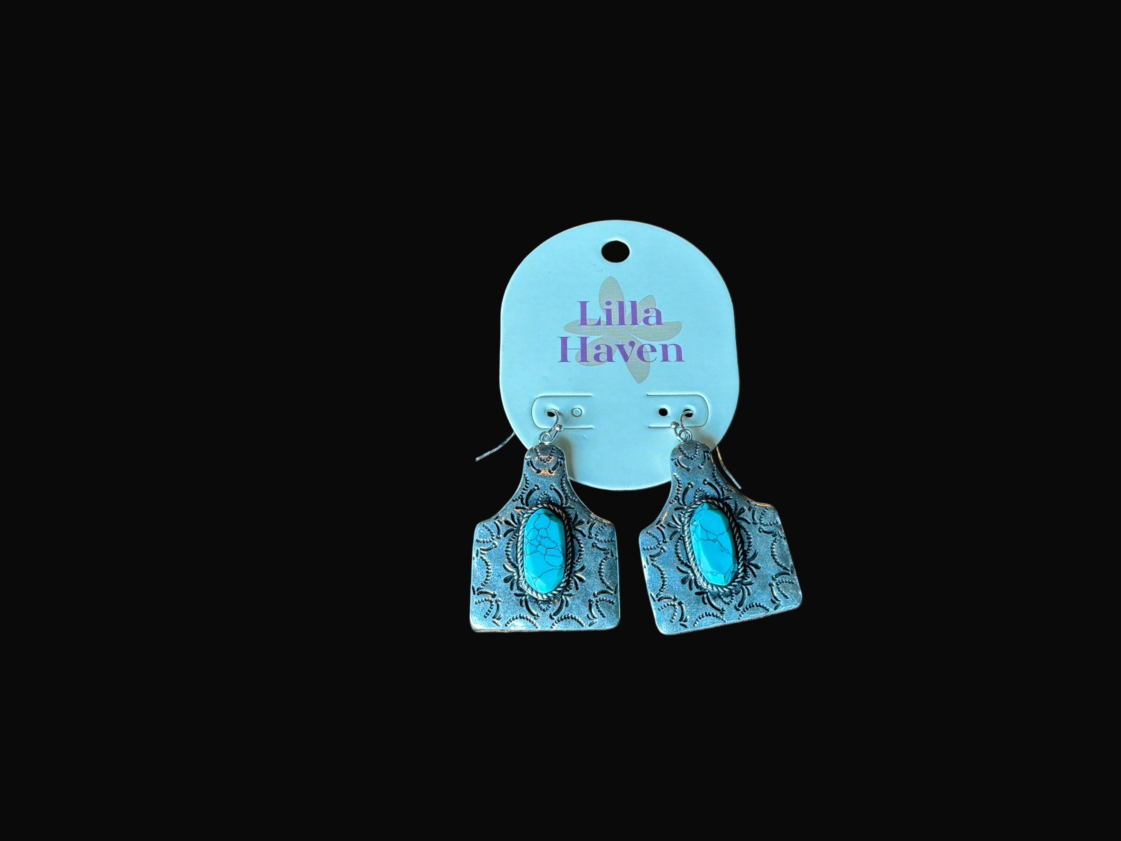 Lilla Haven Earrings Cow Tag