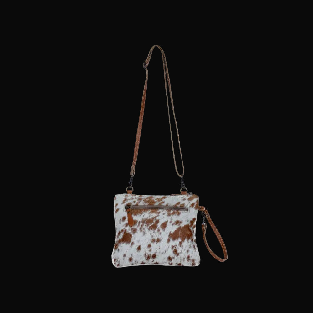 Myra Ornate Brown Leather & Hairon Bag