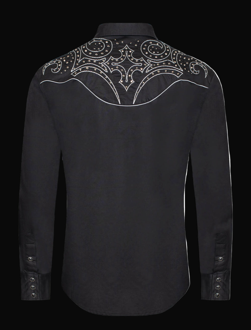 Rodeo Clothing Mens Western Cowboy Diamond Studded Embroidery Shirt