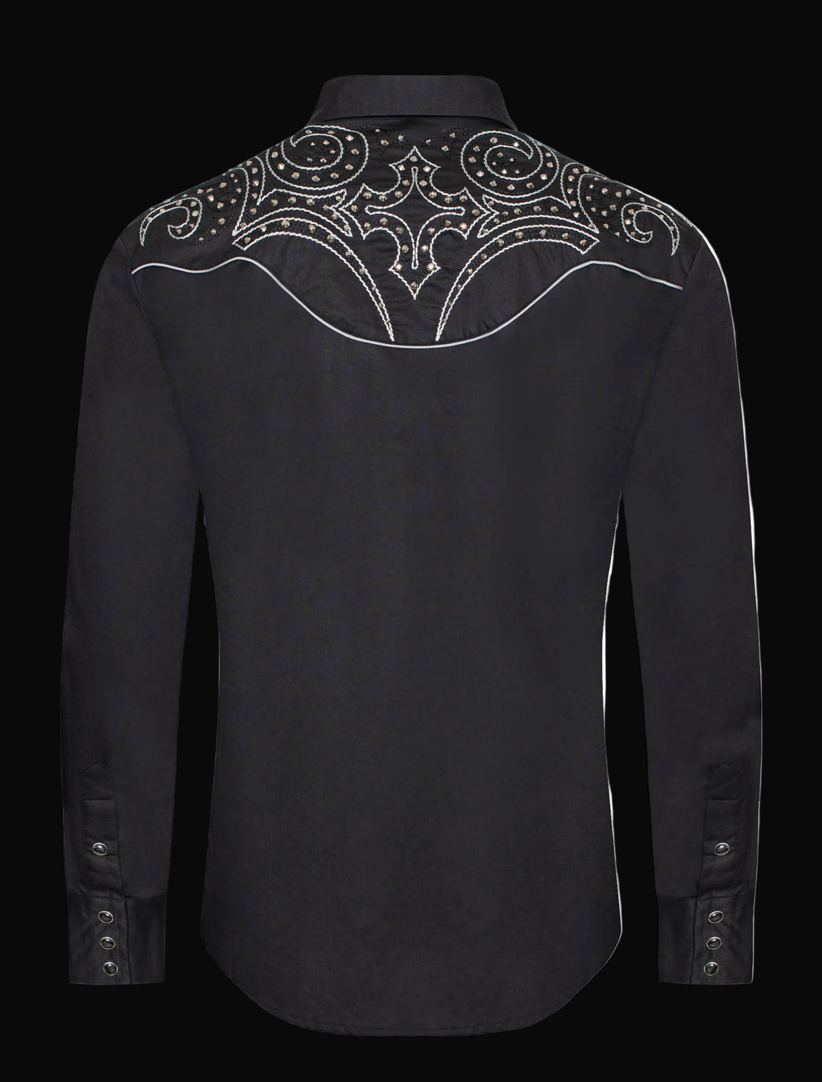 Rodeo Clothing Mens Western Cowboy Diamond Studded Embroidery Shirt