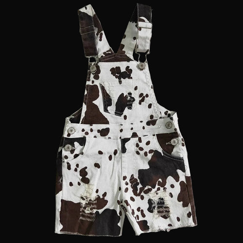 Aier Wholesale Kids Western Baby Denim Shorts Overall Jumpsuits