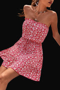 Dress Buttons Wrap Chest Bohemian Mini Dress