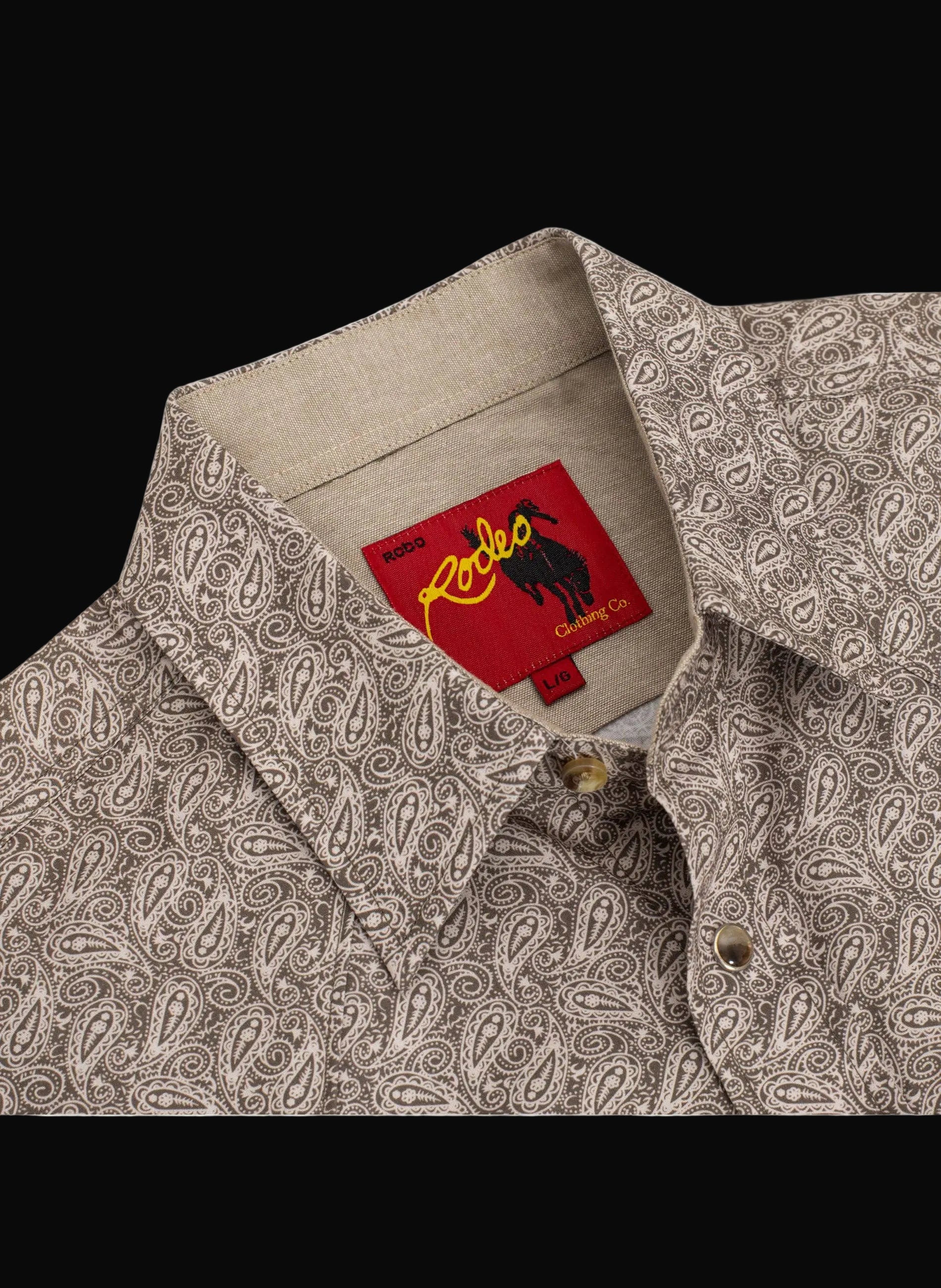 Men's Western Pearl Snap Print Shirt