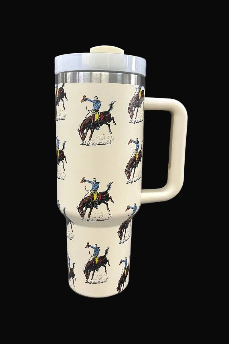 WESTERN RODEO STAINLESS STEEL TUMBLERS CUP 40oz