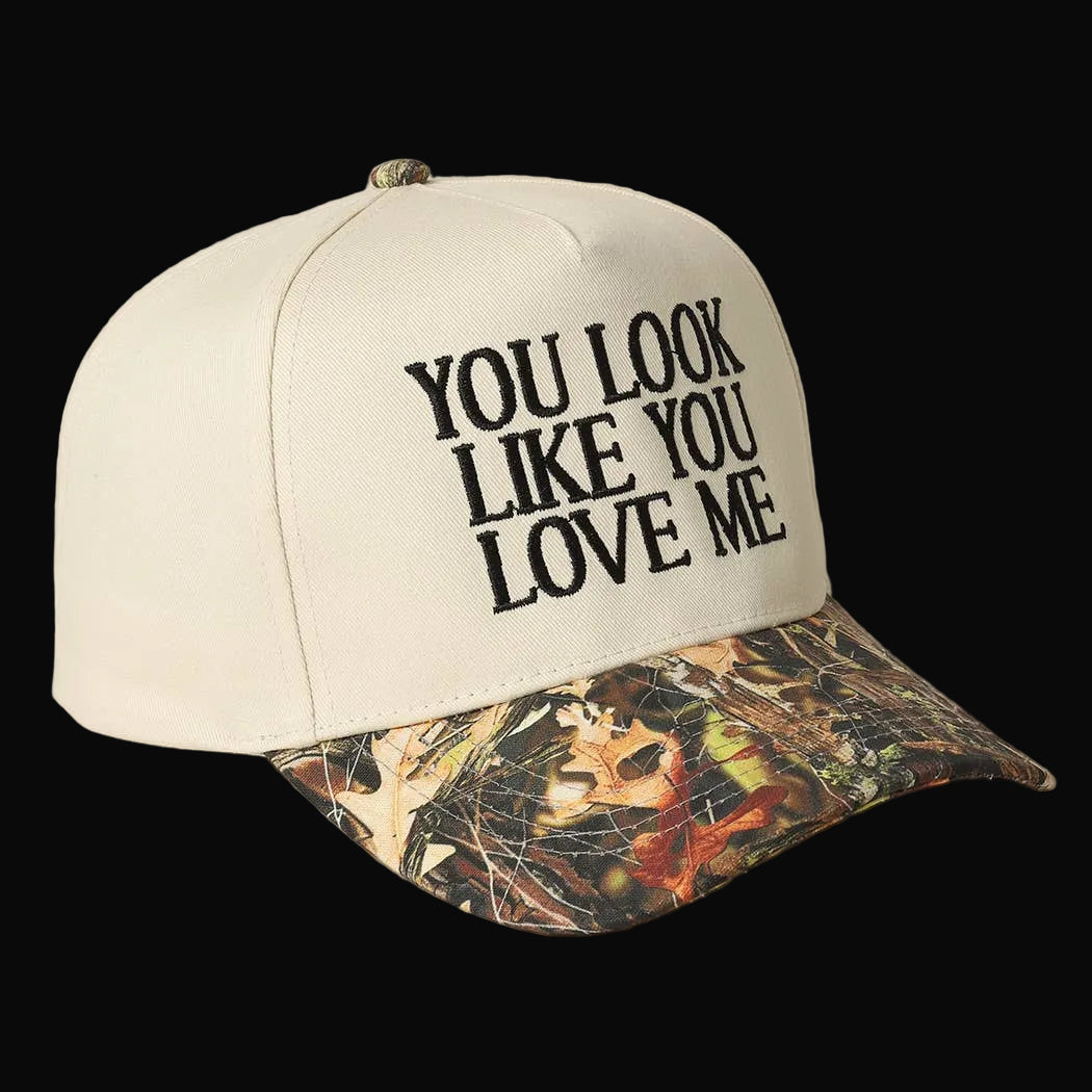 Fashion City You Look Like You Love Me Embroidery Camo Trucker: Camo/Black