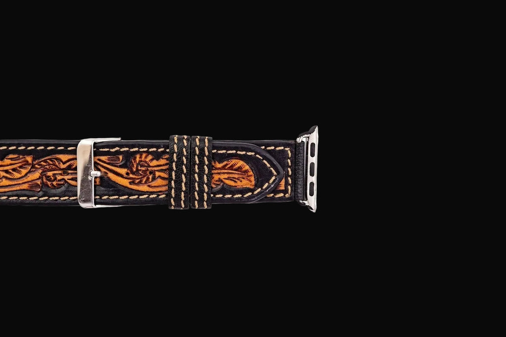 Eagle Mesa Hand-Tooled Leather Watchband