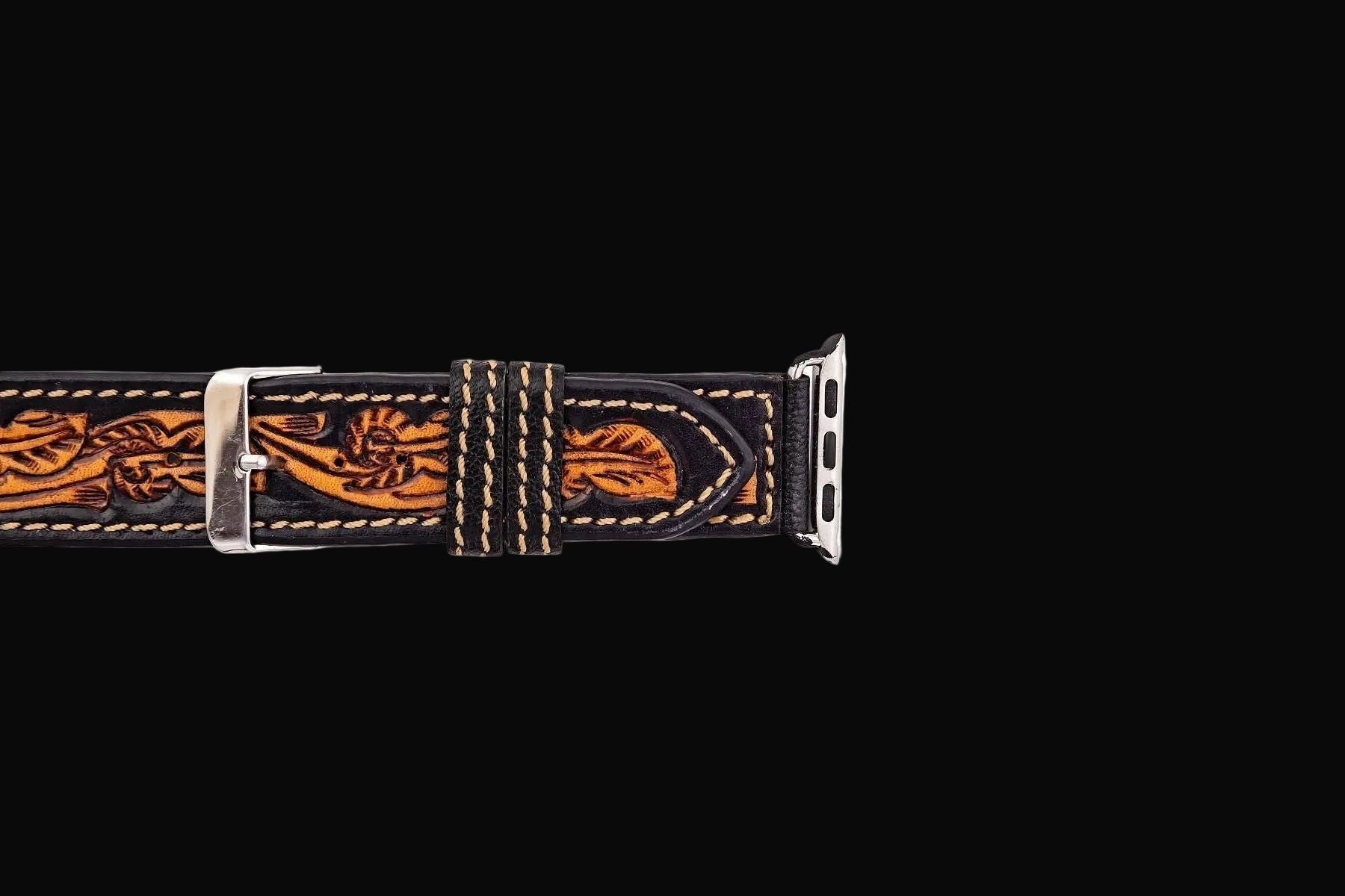 Eagle Mesa Hand-Tooled Leather Watchband