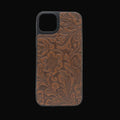 Eagle’s Nest Phone Case for iPhone 15 Plus: Brown Embossed