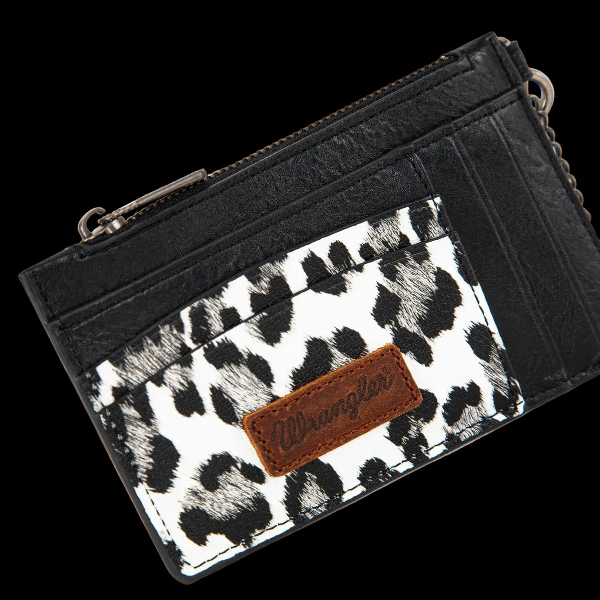 Wrangler Leopard Print Key Chain Wristlet Card Wallet