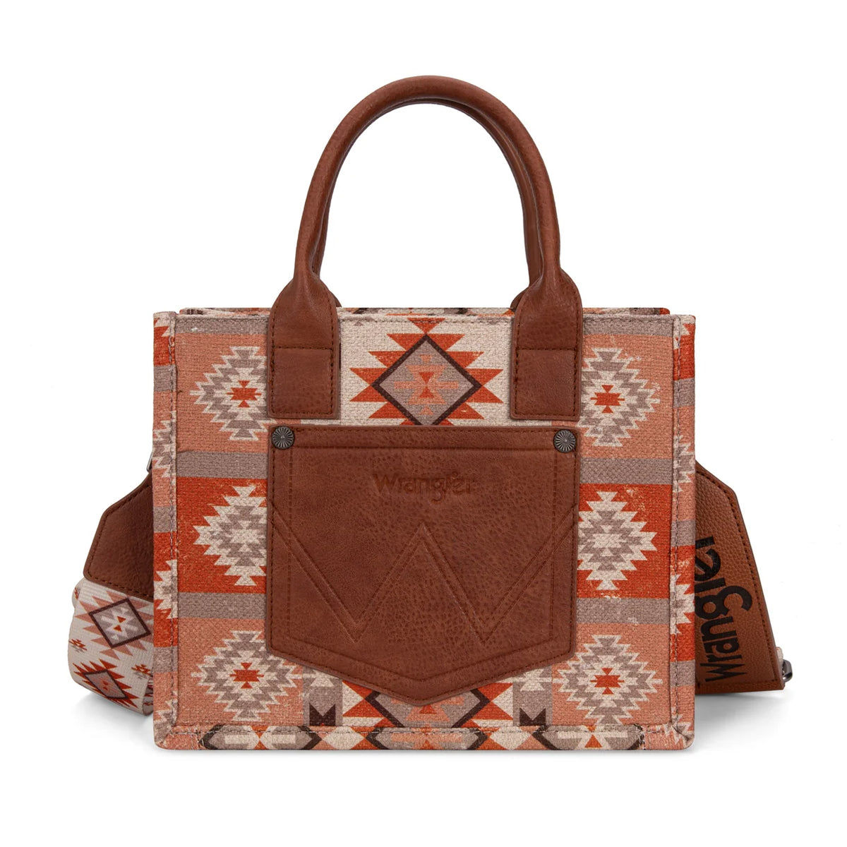 Wrangler Aztec Pattern Dual Sided Print Tote/Crossbody