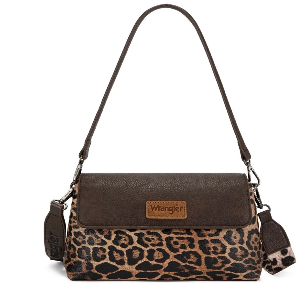 Wrangler brown leopard purse