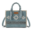 Wrangler Whipstitch Aztec Satchel/Crossbody with Scarf Handle