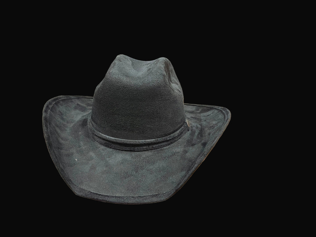 Modestone Suede Kids Cowboy Hat - Black