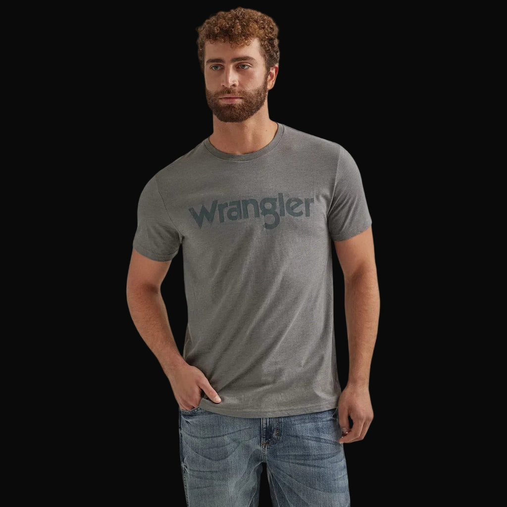 Wrangler Mens Year-Round Short Sleeve T-Shirt: Graphite Heather