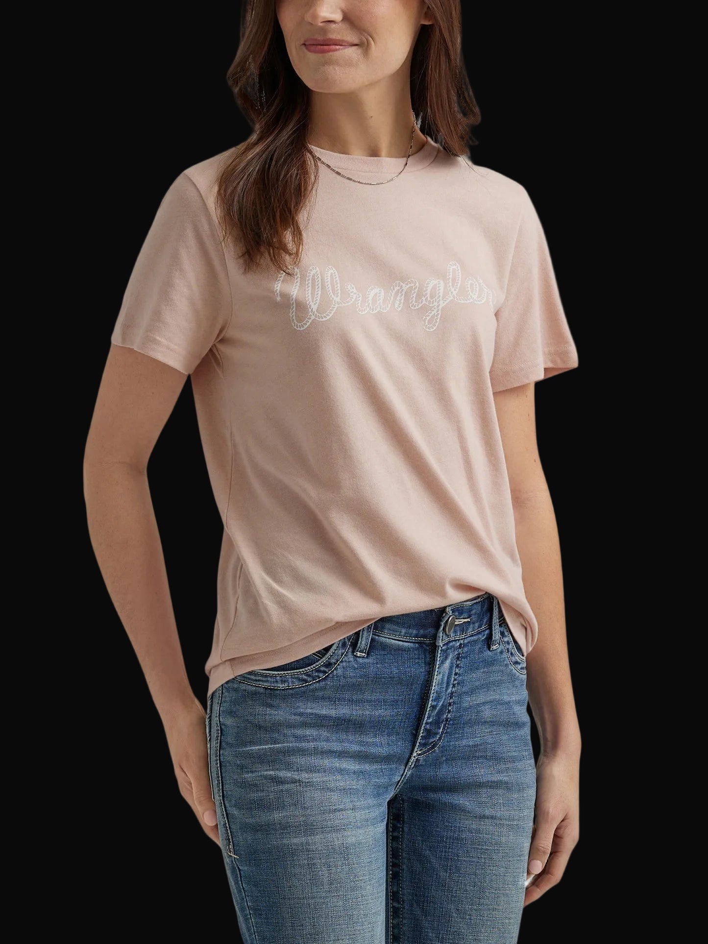 Wrangler Retro Year-Round Short Sleeve T-Shirt - Regular Fit - Peach Whip Heather