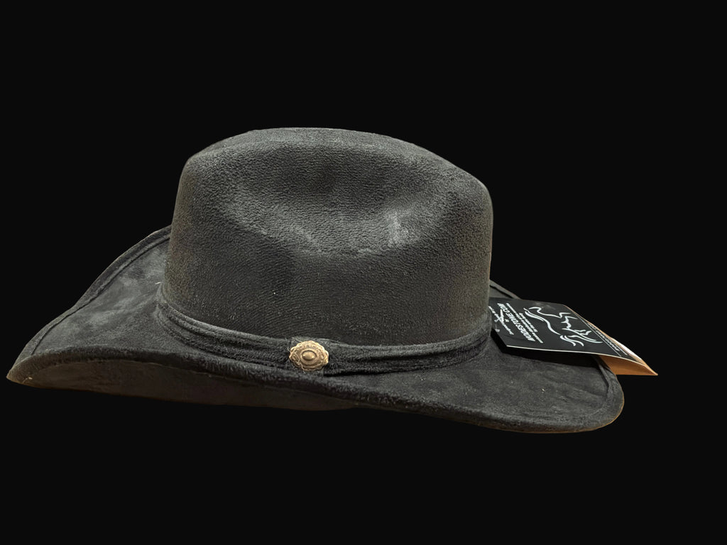 Modestone Suede Kids Cowboy Hat - Black
