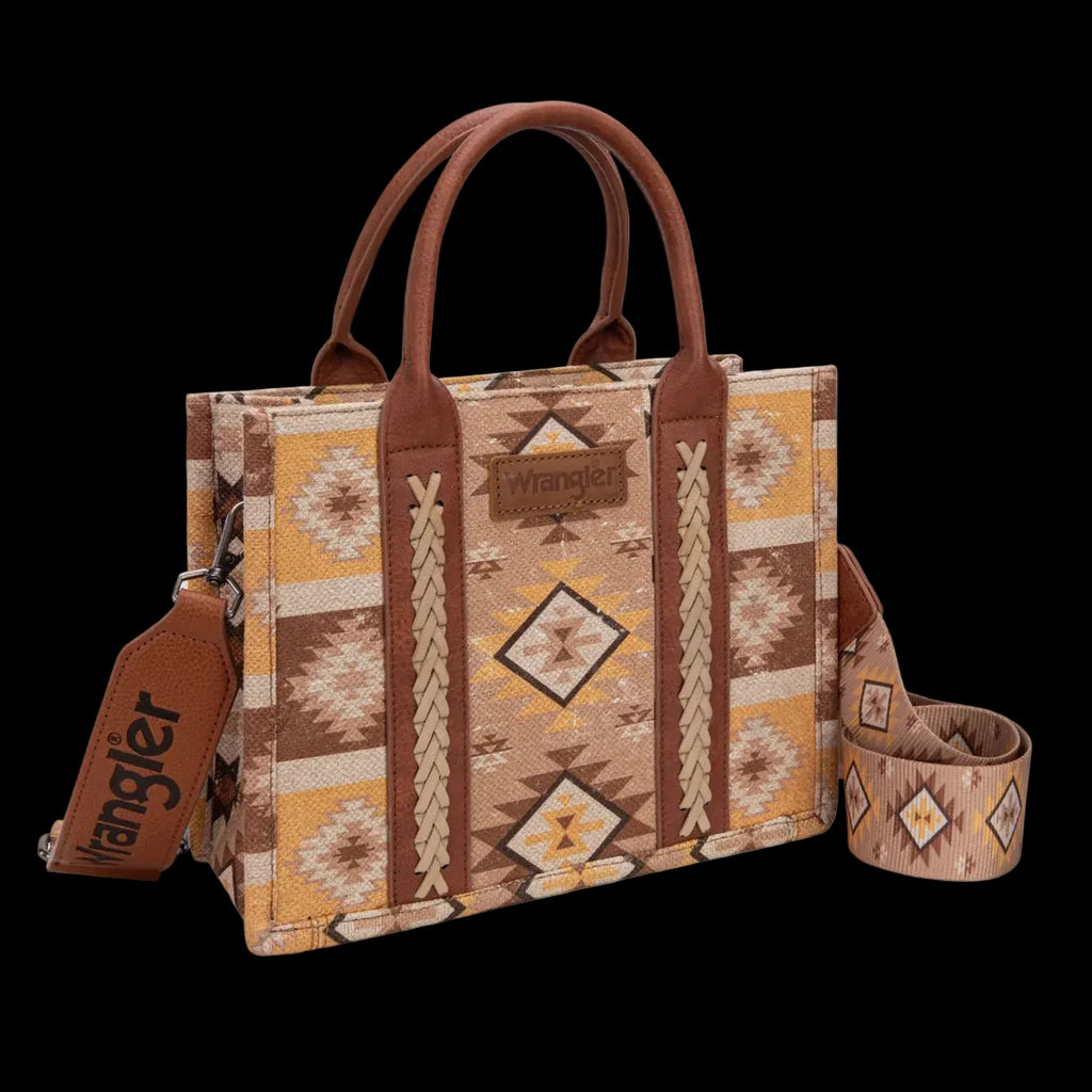 Wrangler Aztec Pattern Dual Sided Print -Tote/Crossbody