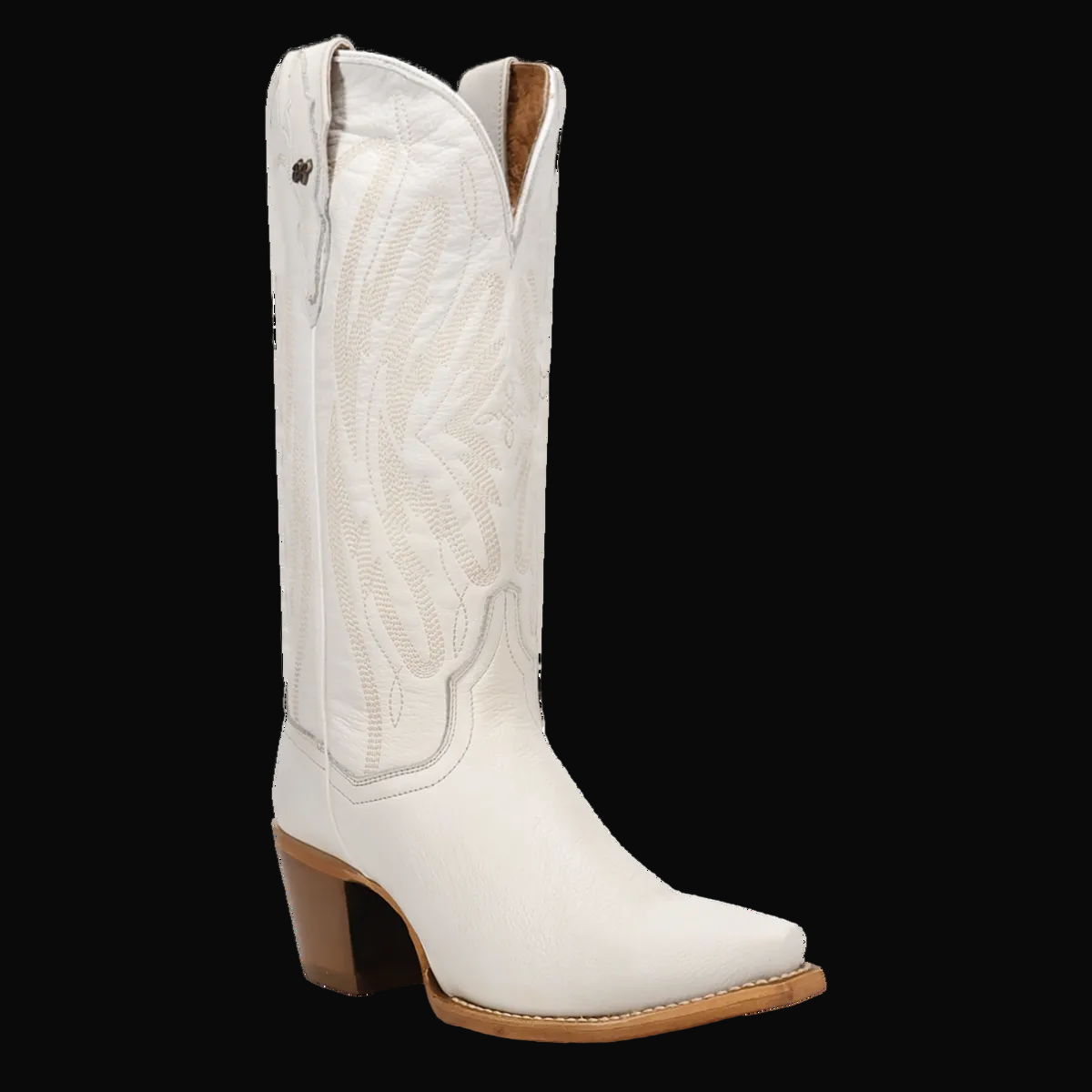 Mila Leather Boot - White/White product photo