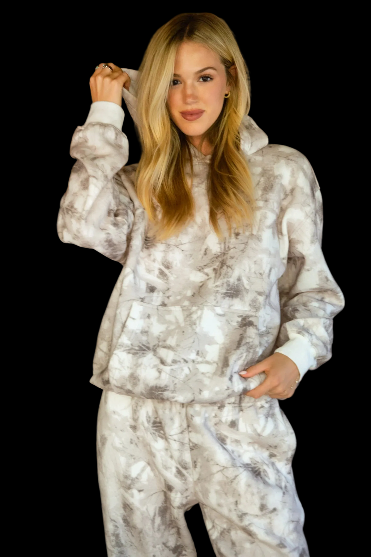 Tic Toc Avery Light Woodland Camo Cloud Fleece Classic Hoodie