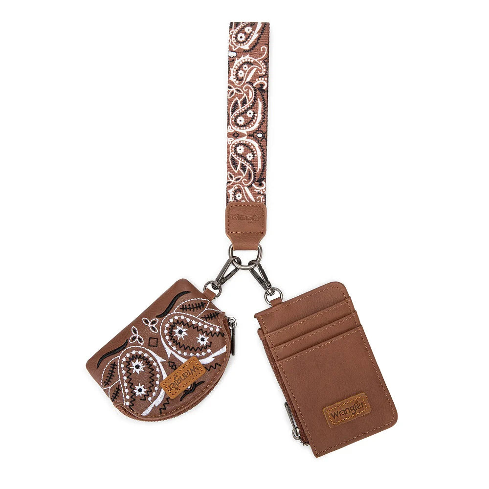 Wrangler Paisley Card Coin Purse Keychain