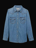 Wrangler Womens Classic Western Snap Denim Shirt