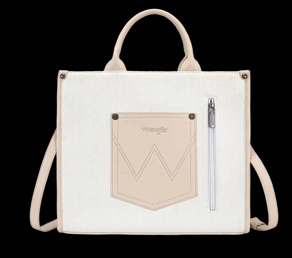 Wrangler Aztec Studded Denim Tote and Cross Body Bag