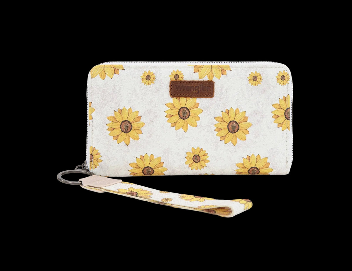 Wrangler Sunflower Print Leather Wallet