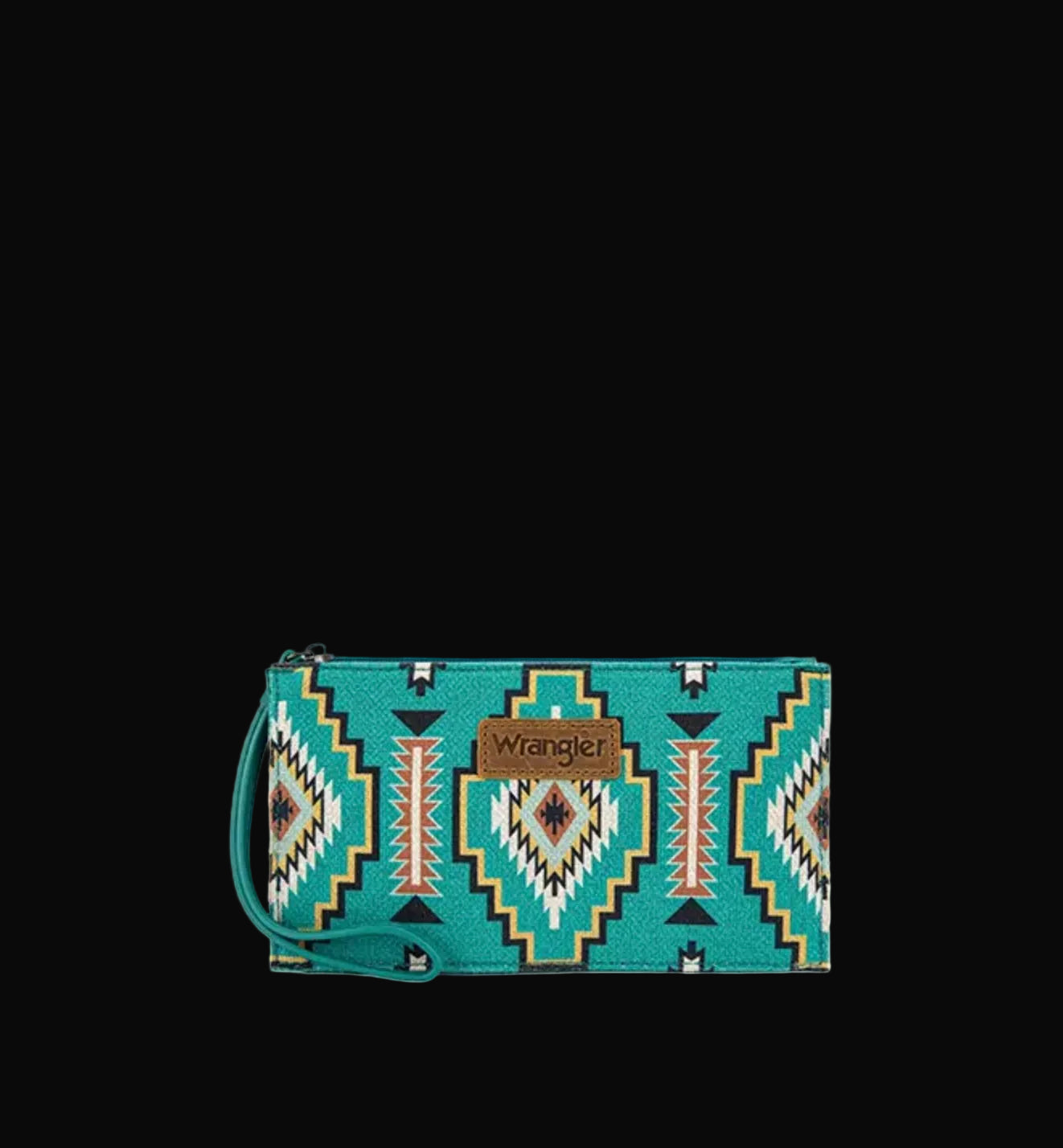 Wrangler Aztec Print Zip Around Wristlet Wallet