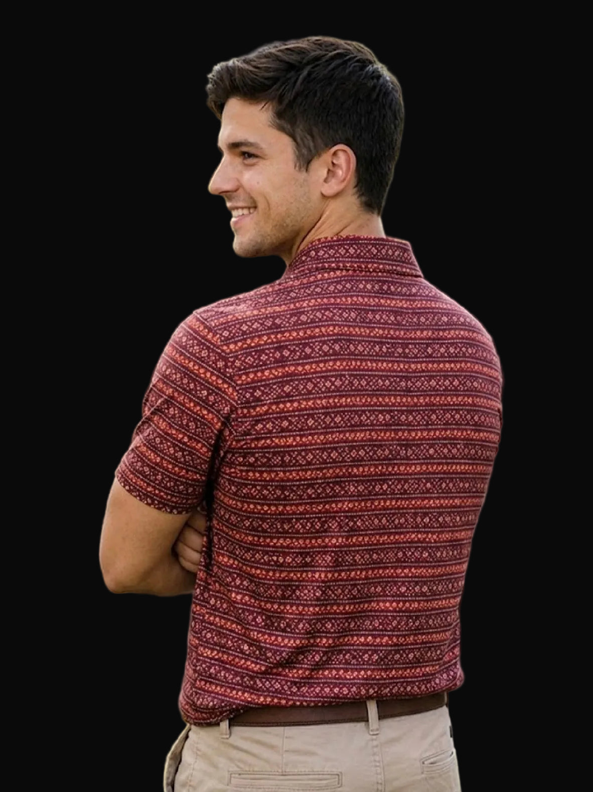 MontanaCo Mens Western Knit Polo with Snaps