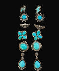 Silver and Turquoise Assorted Earrings
