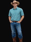 MontanaCo Mens Western Knit Polo with Snaps