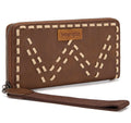 Wrangler Western Stitch Zip Around Wristlet Wallet
