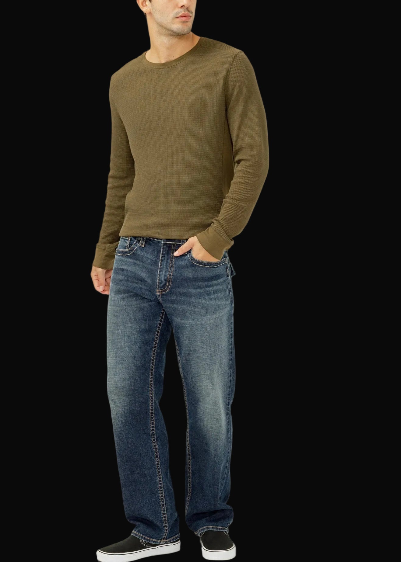 Sliver Gordie Loose Fit Straight Leg Jeans
