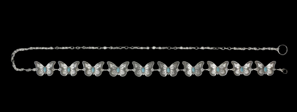 Butterfly Chain Belt with Turquoise Stones