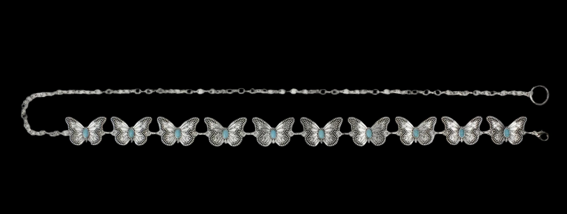 Butterfly Chain Belt with Turquoise Stones