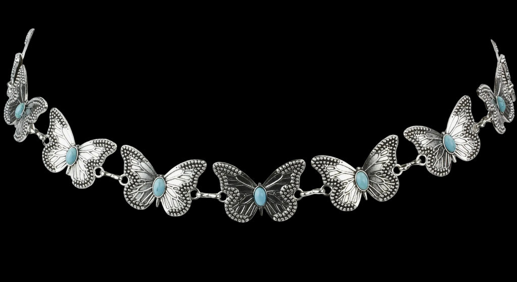 Butterfly Chain Belt with Turquoise Stones