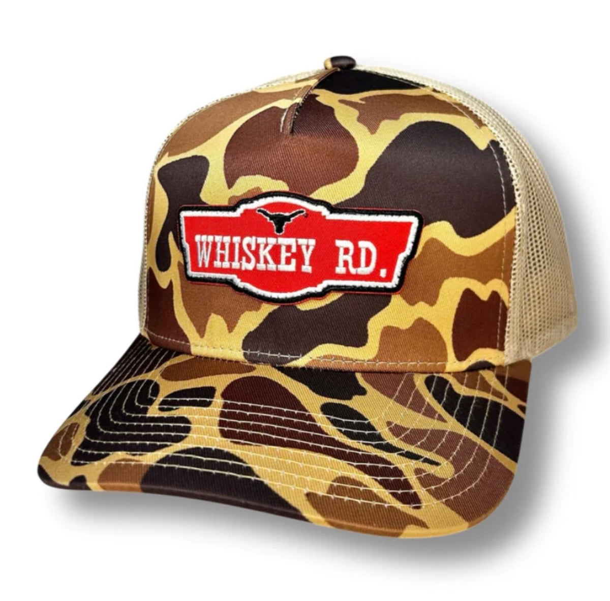Whiskey Road El Camo Trucker Hat