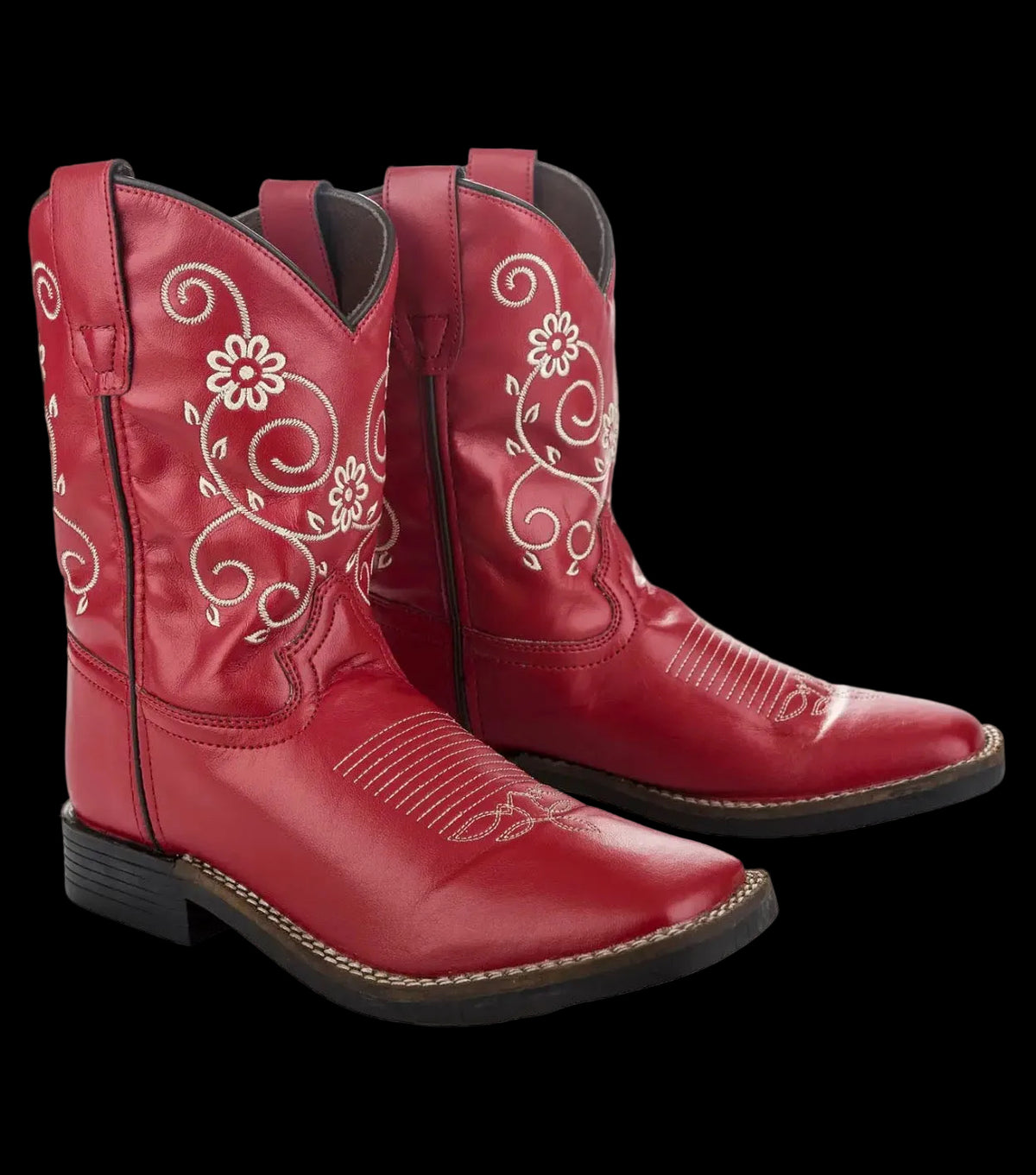 Kids' TuffRider: Fire Red Floral Western Boot