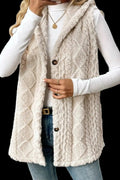 Rosa Womens Double sided Plush Hooded Vest