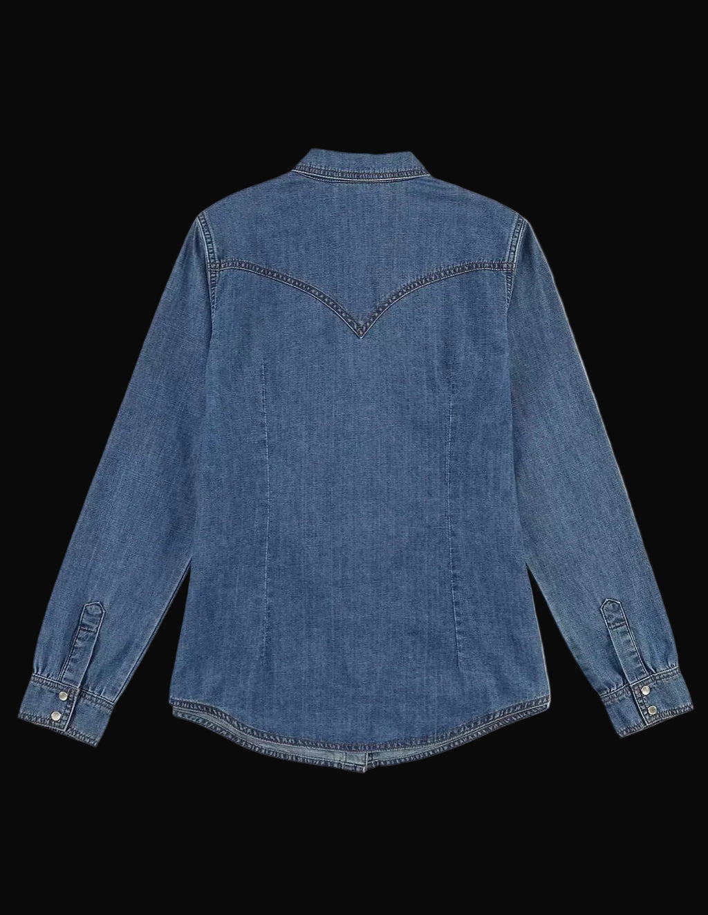 Wrangler Womens Classic Western Snap Denim Shirt