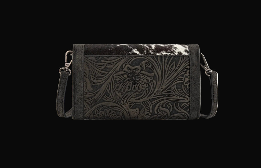 Wrangler Genuine Cowhide Wallet/Wristlet/Crossbody Bag