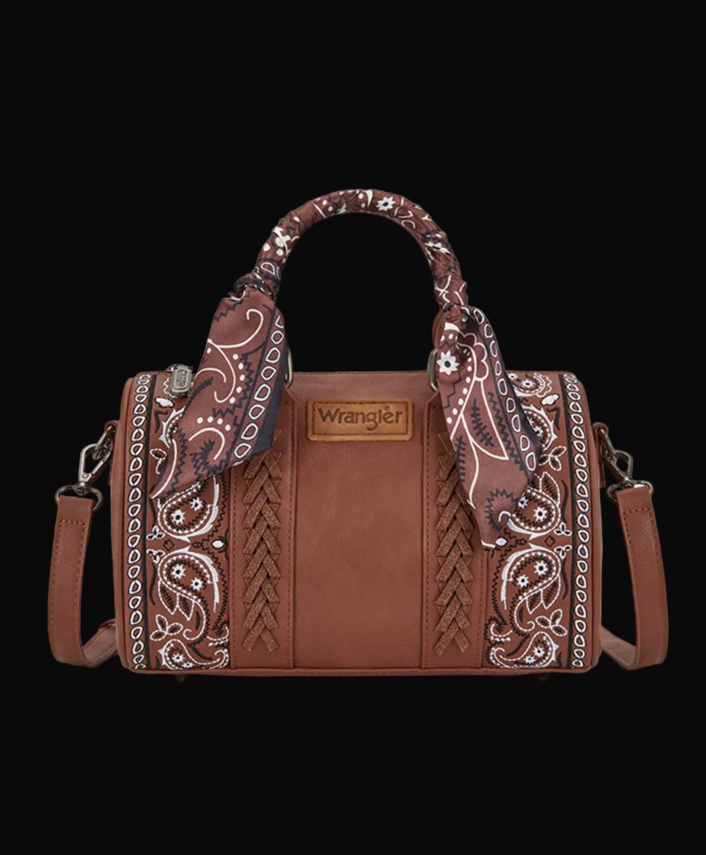 Wrangler Braided Paisley Bandana Boston Bag